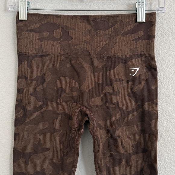 GymShark Brown Camo Leggings - Picture 2 of 4